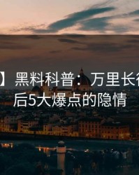 【爆料】黑料科普：万里长征小说背后5大爆点的隐情