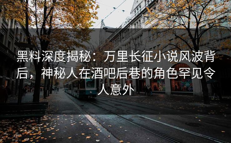 黑料深度揭秘：万里长征小说风波背后，神秘人在酒吧后巷的角色罕见令人意外